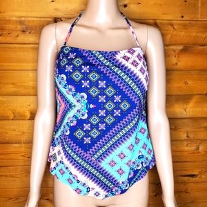 ❤️3/$15 CREMIEUX swimsuit top w/ built in bra spaghetti straps stretch S…